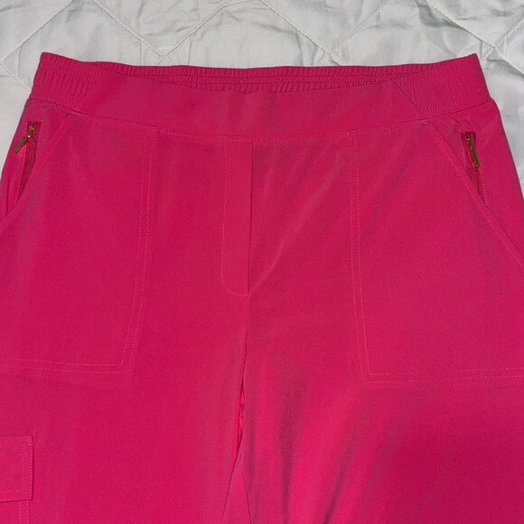 Chico’s Zenergy Pink Ankle Pants 0.5R/ 6R Stretch Cargo Jogger Pocket Athleisure - Picture 4 of 11